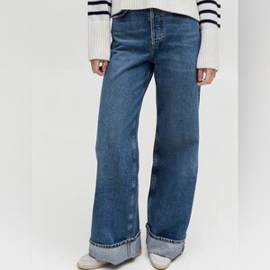 AGOLDE Dame wide leg sz 23/31 button fly jeans